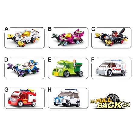 Designer Racing Sluban Mechano, Inertia, 54 parts, 6+-1