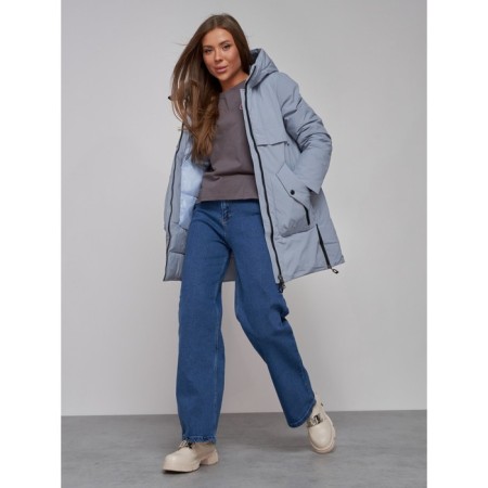 Winter jacket female, size 46, blue color-18