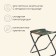 Tourist chair maclay, folding, p. 22x20x25 cm, khaki color