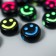 Beads for creativity plastic "Neon smiley on black" set of 20 g 1x1 cm