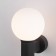 Street lamp with a glass ceiling Elektrostandard, Sfera, 170x120x219 mm, E14, Black color