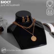 Bust for jewelry, 19.5 × 9.8 × 16 cm, black color
