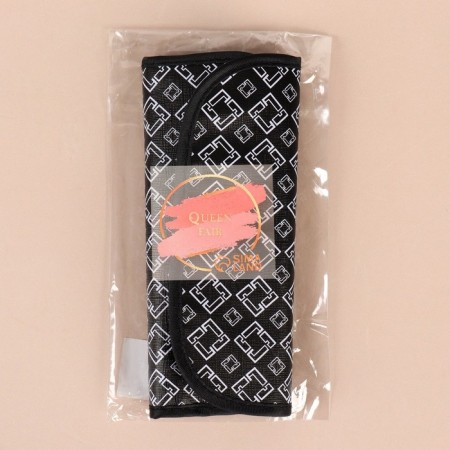 A set of makeup brushes "Ornament", 7 objects, a cover on a button, black/beige color-7