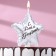 Candle in the cake "Air Ball. Star", 5.5 cm, silver