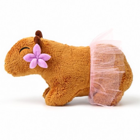 Soft toy "Capybara. With a flower ", 11 cm-1
