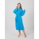 Women's bathrobe, with a shack, size 48-50, blue color