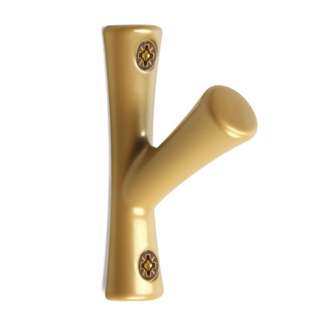 Furniture hook CAPPIO Branch, one -rod, matte gold