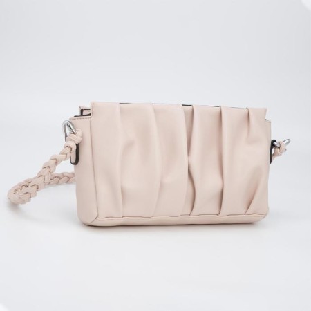 Cross-bodi with lightning, external pocket, long belt, light pink color