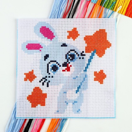 Cross -stitch "Magic Bunny", set for creativity, 15 x 15 cm-2