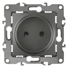 2p socket, 16A-250V, IP20, era12, graphite