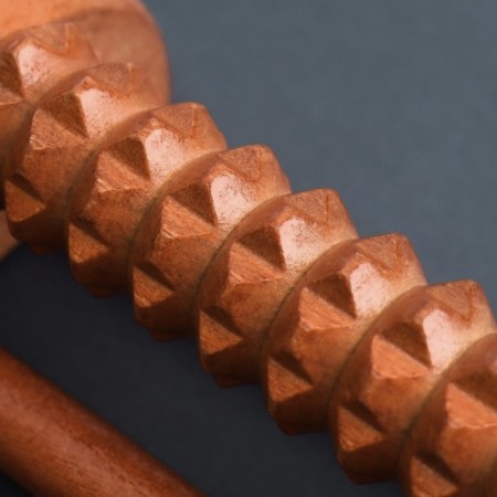 Feet massage "Drum", 1 video with spikes, wooden, 14.5 × 8.2 × 5 cm-5