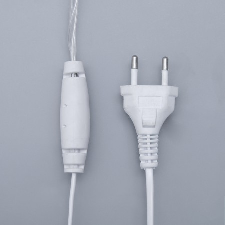 Garland "fringe" 4 × 0.6 m, IP44, transparent thread, 180 LED, glow blue, white flicker, 220 V-5