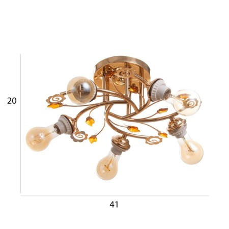 Bell chandelier BP 5x40W E27 Gold Model: 2612356-8