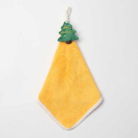 A towel of the kitchen "Christmas tree", col. yellow 30*30 cm 270g/m2-1