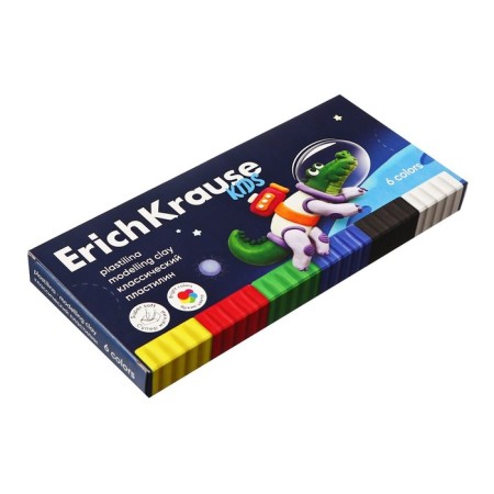 Plasticine 6 colors, 108 g, Erichkrause "Kids Space Animals", with a glass, in cardboard packaging-4