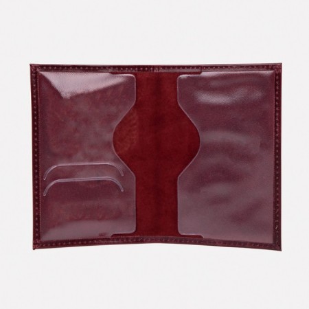 Cover for passport, burgundy color-2