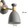 Bra "Kandy" 2he27 40W gray 35x12x22cm
