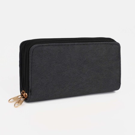 Women's wallet on lightning, black color