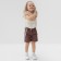 Шорты для девочки MINAKU: Casual collection KIDS цвет шоколадный, рост 128