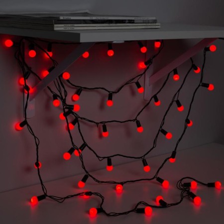 Garland “thread” 20 m with nozzles “balls 1.5 cm”, IP44, dark thread, 200 LED, red glow, 8 modes, 220 V-2