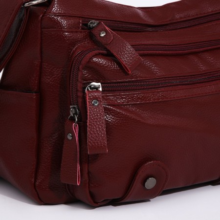 Lurch bag with lightning, dark red color-3