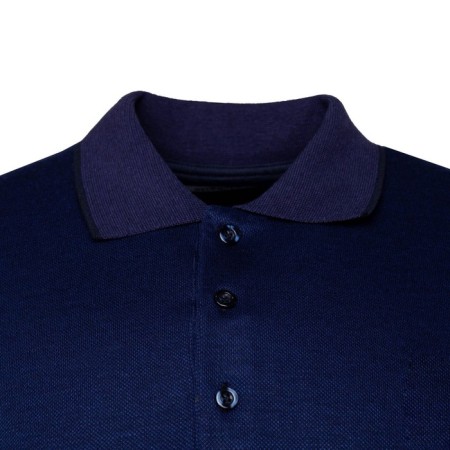 Male polo with long sleeve, dark blue color, size 44 (s)-6