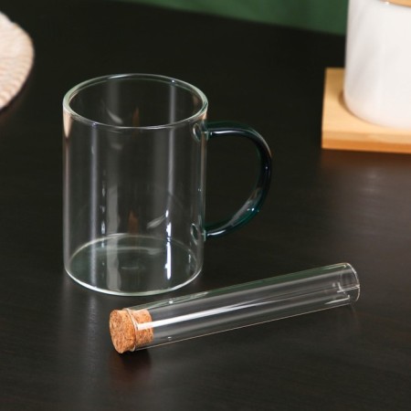 Glass set for brewing tea Bellatenero Alchemy, 2 subjects: sieve 30 ml, mug 250 ml-1