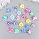 Beads for the creativity of PVC "Colorful flowers" set 20 pcs 1x1x1 cm