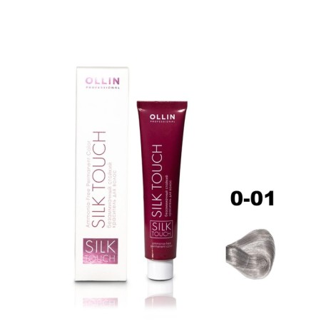 Hair dye OLLIN Professional Silk Touch, Besammiac, Tone 0/01 Silver corrector