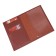 Cover for a passport, department for credit cards, red color