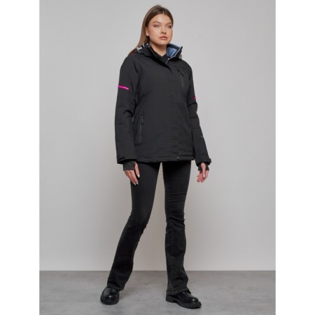 Ski jacket women's, size 48, black color-12