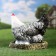 Garden figure "Chicken on the nest" Tystra, 32x32x28cm
