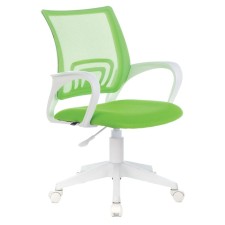 A chair for the operator Brabix Fly MG-396W, white plastic, grid, light green TW-03A/TW-18