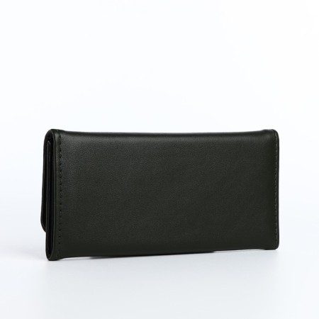 Women's wallet on a magnet, the color is dark green-1