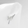 Earrings with pearls "abstraction" reverence, color silver