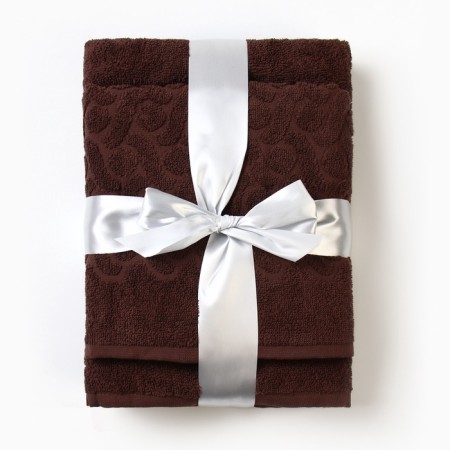 Set of terry towels spelt brown 50x90cm + 70x130cm, Makra 330g/m HL100%-5