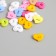 Buttons plastic for creativity "curved heart" set of 20 pcs mix 1.5x1.5 cm