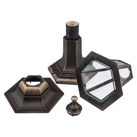 Lamp Garden Era E27, IP44, 60W, 190x170x410 mm, bronze-2