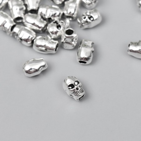 Busina for creativity Metal "Skull" silver G097B969 0.9x0.6 cm
