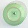 Deep plate ceramic Lemon Flowers, 14.5 cm, 550 ml, green color