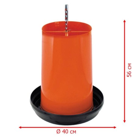 Bunker feeder for poultry at 18 kg, plastic-1