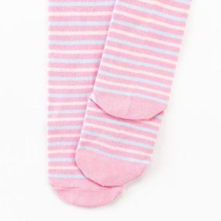 Pantyhose baby kaftan "strip" 92-98 cm, pink color-3