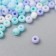 Glass beads 11/0 "matte. Melange Blue" 10 g