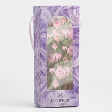 Package Pack for Flowers with a plastic window, Flowers, lilac, 30 x 12 x 8 cm