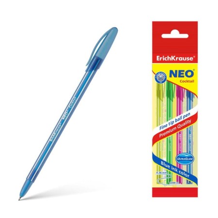 Set a ballpoint pen Erich Krause Neo Cocktail, Blue, Mix
