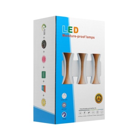 Facade lamp "Elegant", FSD-042, 6 W, 3000K, 3 rays, IP65, 220 V, plastic, white-11