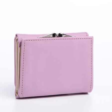 Women's wallet on the button, lilac color-1