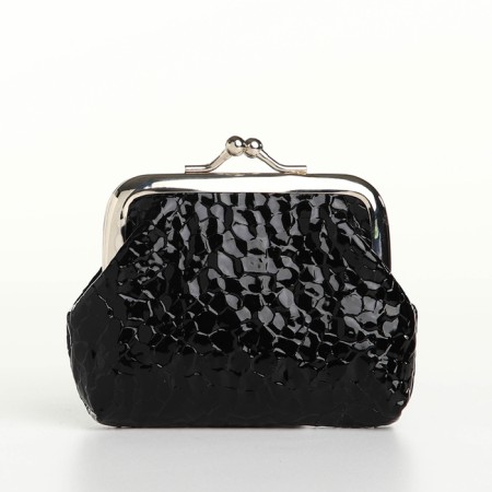 Women's wallet on the farmar, black color-1