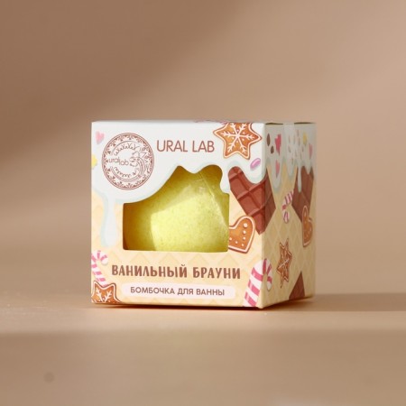 Vanny Lab bath bomb, 120 g, vanilla brownie aroma, New Year-3