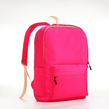 Young backpack from a lightning textile, 2 pockets, raspberry color-2